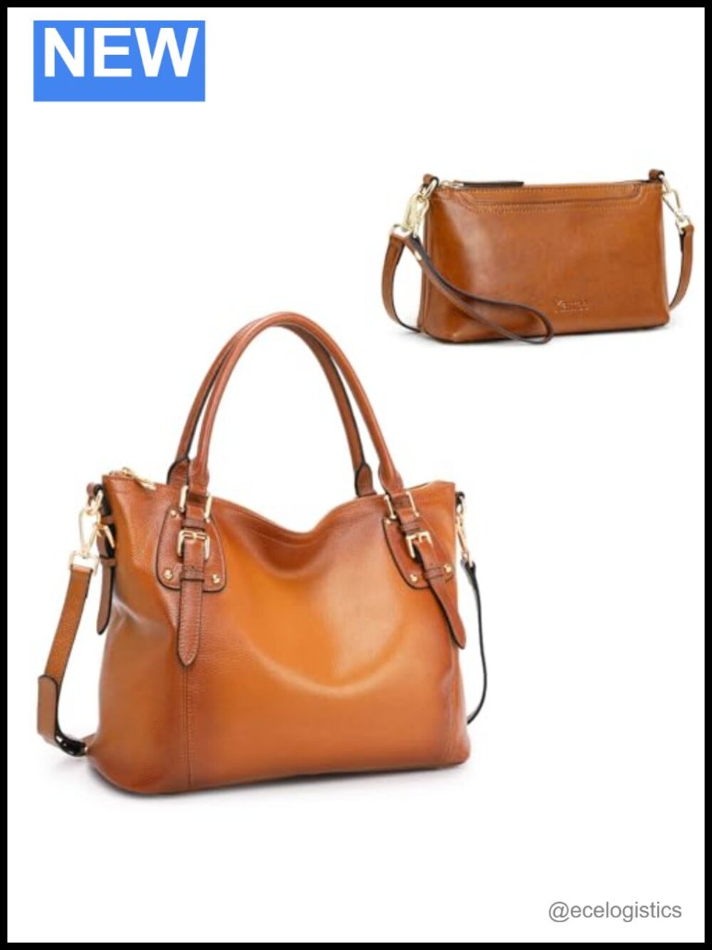 Genuine Leather Purses and Handbags Bundle with Small Crossbody Bags
